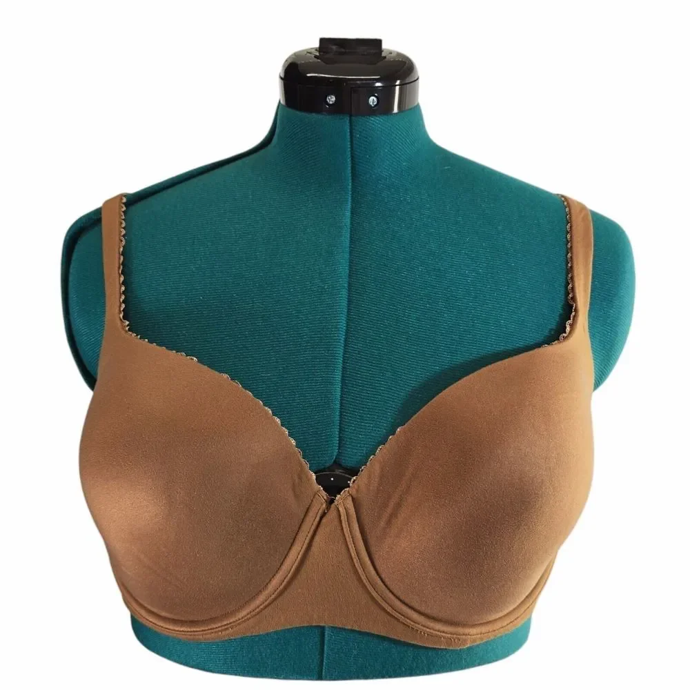 Victoria's Secret Bra Womens 36DDD Brown Polyamide‎ Lined Demi Body By Victoria